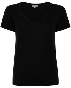 N.Peal Cashmere Fine-Knit T-Shirt - Black