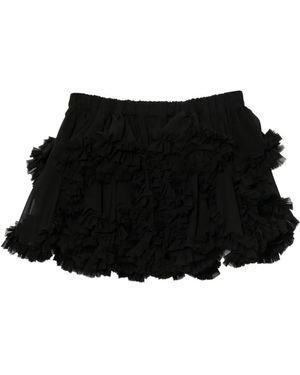 Noir Kei Ninomiya Ruffled Skirt - Black