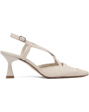Toni Pons Moritz Woven Leather Ankle-Strap Pumps - White
