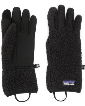 Patagonia Logo-Patch Fleece Gloves - Black