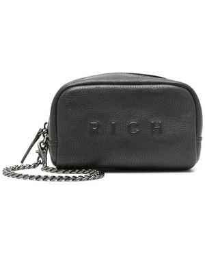 John Richmond Clutch Con Logo Goffrato - Nero