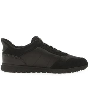 Geox Flextridezero Panelled Leather Sneakers - Schwarz