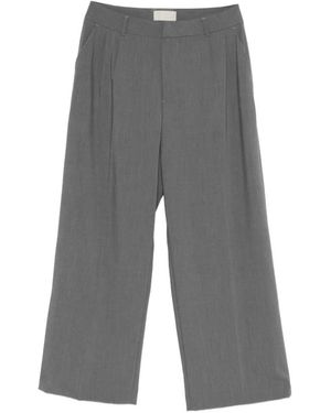THESTROY Pleated Trousers - Grey