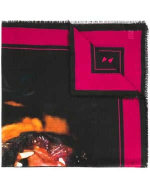 Givenchy Rottweiler Print Scarf - Pink