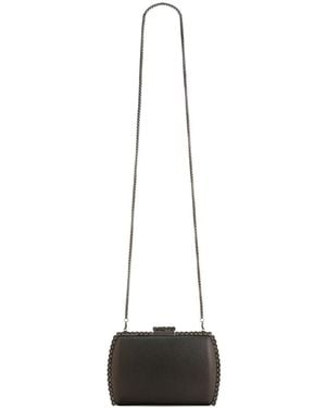 Gemy Maalouf Leather Clutch Bag - White