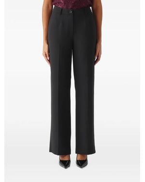 Nenette Evelin Pressed-Crease Trousers - Black