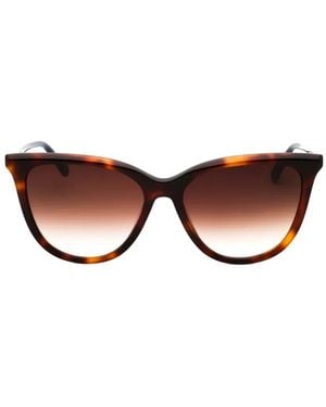 Longchamp Tortoiseshell-Effect Cat-Eye Sunglasses - Brown