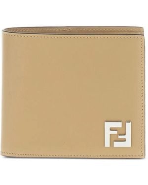 Fendi Portafoglio Con Logo Ff - Neutro