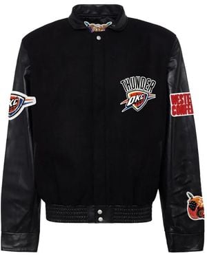 Jeff Hamilton Logo-Patch Bomber Jacket - Black