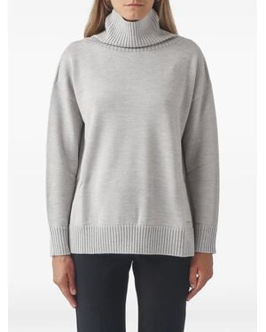 Max Mara Meandro Roll-Neck Drop-Shoulder Sweater - Gray