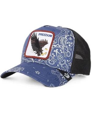 Goorin Bros Freedom Paisley-Print Patch Trucker Cap - Blue