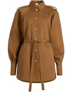 Patou Belted Shirt - Brown