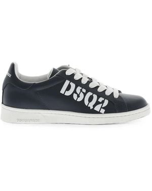 DSquared² Boxer Logo-Print Sneakers - White
