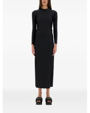 T By Alexander Wang Logo-Detail Maxi Dress - Black