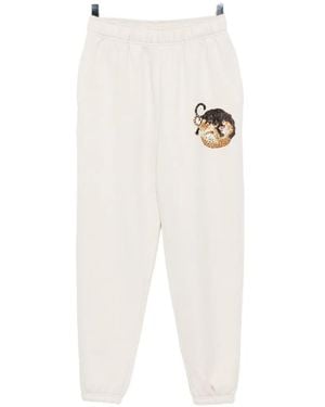 Melt Animal-Print Track Trousers - White