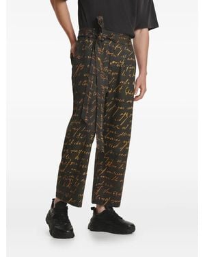 IRINA VOINEA Writings Trousers - Black
