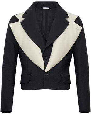 Comme des Garçons Chest-Panel Cropped Dinner Jacket - Black