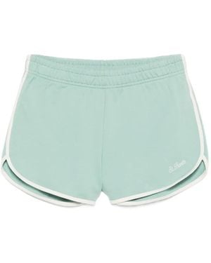 MC2 Saint Barth Francine Light Logo-Embroidered Shorts - Green