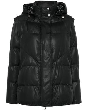 Patrizia Pepe Hooded Puffer Jacket - Black