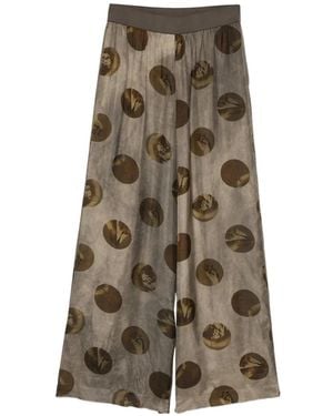 Uma Wang Pantalon À Imprimé Géométrique - Natural