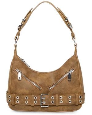 Desigual Medium Belted Zip-Detail Tote Bag - Brown