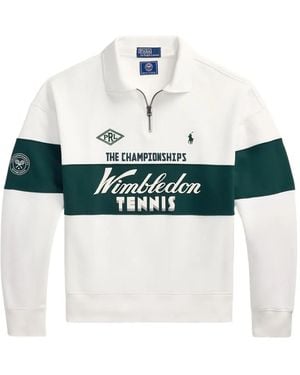 Polo Ralph Lauren X Wimbledon Short-Zip Sweatshirt - Blue