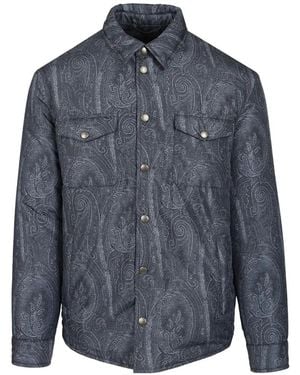 Etro Veste À Imprimé Cachemire - Blue