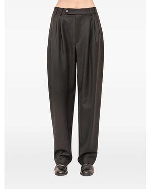 Andrea Ya'aqov Pleated Belt-Loop Trousers - Black