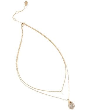 DKNY Crystal-Embellished Layered Necklace - White