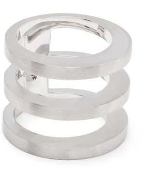 Tom Wood Anello Vault Triple - Bianco