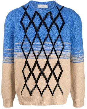 Pringle of Scotland Argyle-Pattern Wool Jumper - Blue