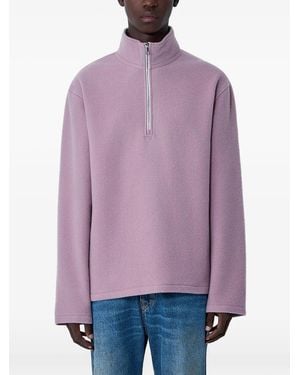 Rier Zip-Collar Sweatshirt - Purple