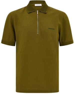 Ferragamo ジップカラーポロシャツ - グリーン