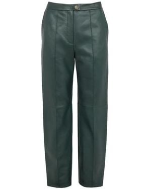 Yves Salomon Tailored Lambskin Trousers - Green