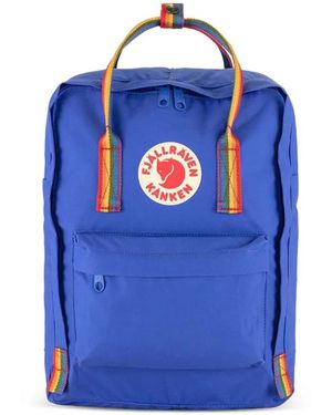 Fjallraven Gestreifter Rainbow Rucksack - Blau
