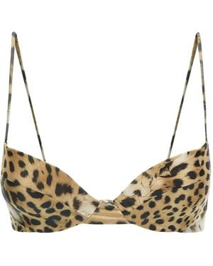 Roberto Cavalli レオパード ビキニトップ - ナチュラル
