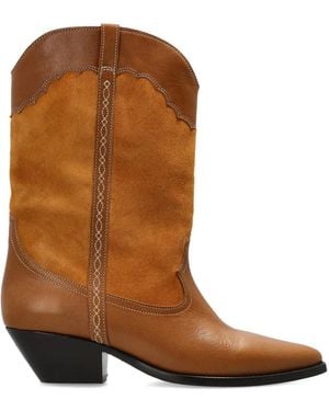 Isabel Marant Scalloped Leather Trainers - Bruin