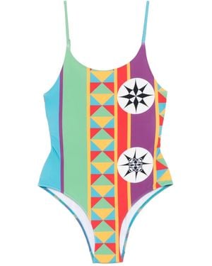 Loewe Badeanzug Mit Grafischem Print - Weiß
