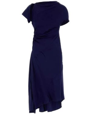 Victoria Beckham アシンメトリー ツイスト ドレス - ブルー