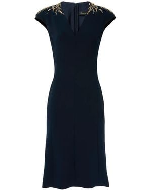 Jenny Packham Ardila ビジュートリム ドレス - ブルー