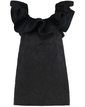 Elisabetta Franchi Jacquard Mini Dress - Black