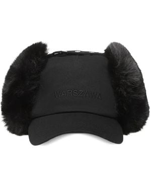 MISBHV Warszawa Faux-Fur Cap - Black