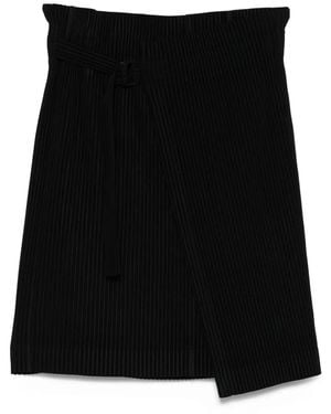 Homme Plissé Issey Miyake Pleats Bottom 2 スカート - ブラック