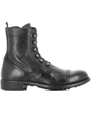 Officine Creative Lace-Up Brogue Boots - Black
