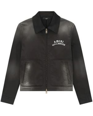 Amiri Logo-Detail Zip-Up Jacket - Black
