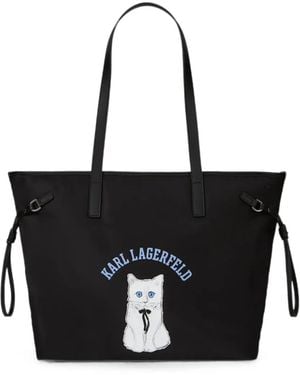 KARL LAGERFELD Ikon Choupette Tote Bag - Black