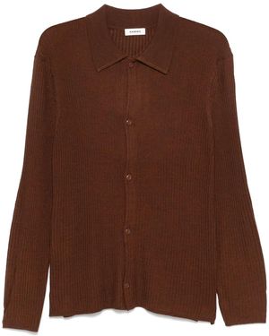Sandro リブニット Tシャツ - ブラウン