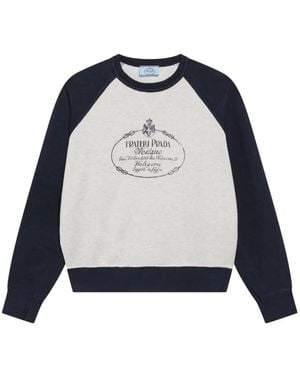 Prada Cotton Crew-Neck Sweatshirt - Blue