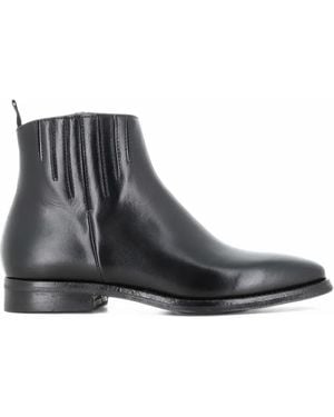 Alberto Fasciani Megan Side-Zip Leather Ankle Boots - Black