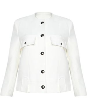 Khaite Giacca Laybin Con Borchie - Bianco